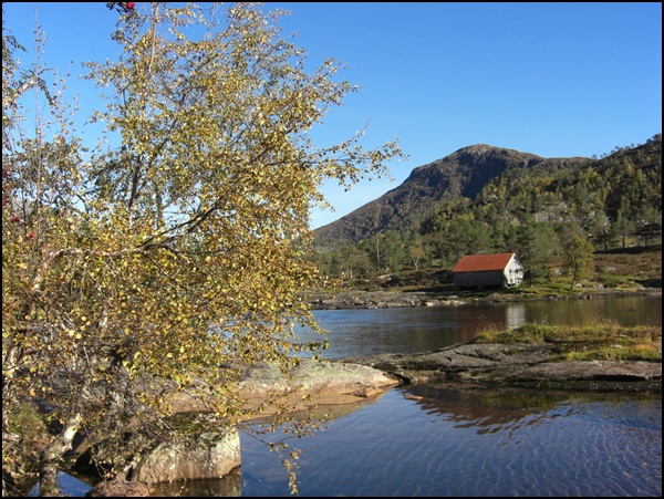 Fjordkysten Norwegen im Herbst