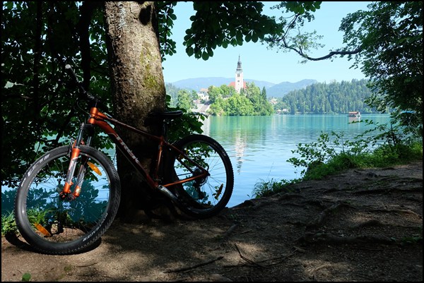 Radtour um den See in Bled Slowenien
