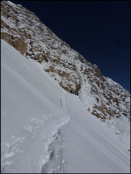 Das letzte Stück quer über den Gletscher