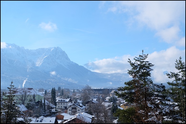 Winter in Garmisch-Partenkirchen - Blick vom Philosophenweg aus