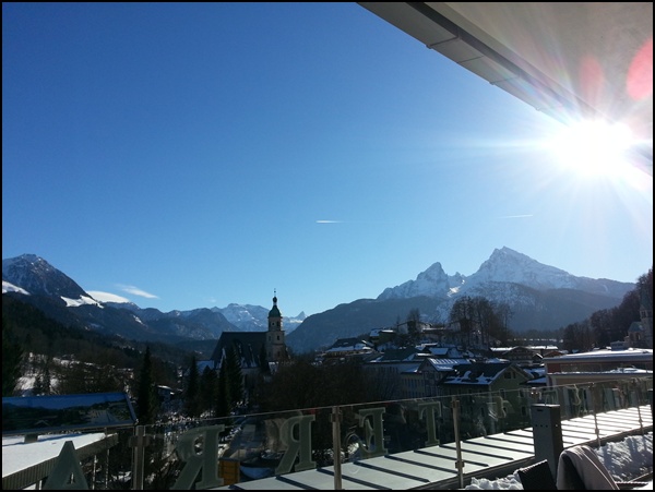 Dachterrasse mit Watzmannblick