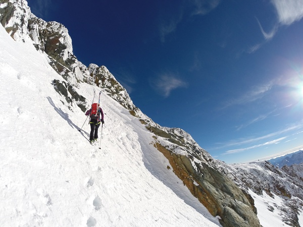 Die letzten Meter zum Skidepot am Glocknerleitl