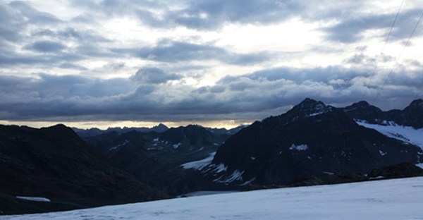 Sonnenaufgang im Pitztal in Tirol