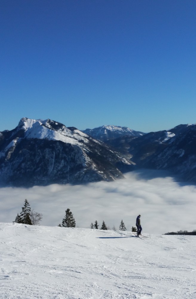 Blick vom Skigebiet Feuerkogel Richtung Osten