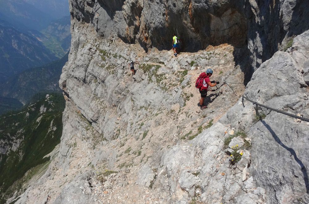 In der Wand, auf dem Weg zum Persailhorn