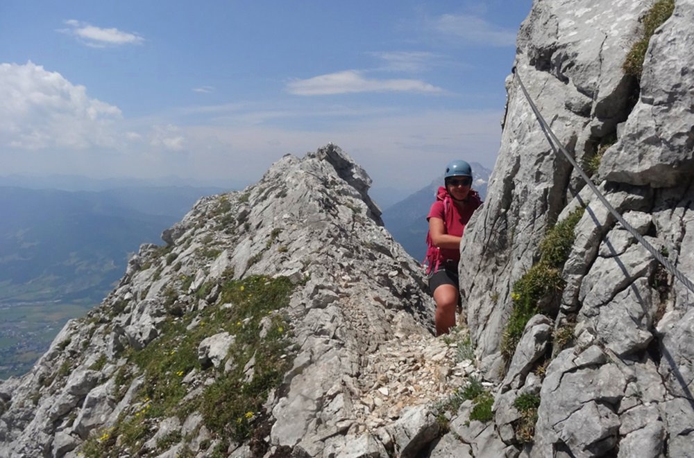 Klettern am Südwand Klettersteig zum Persailhorn