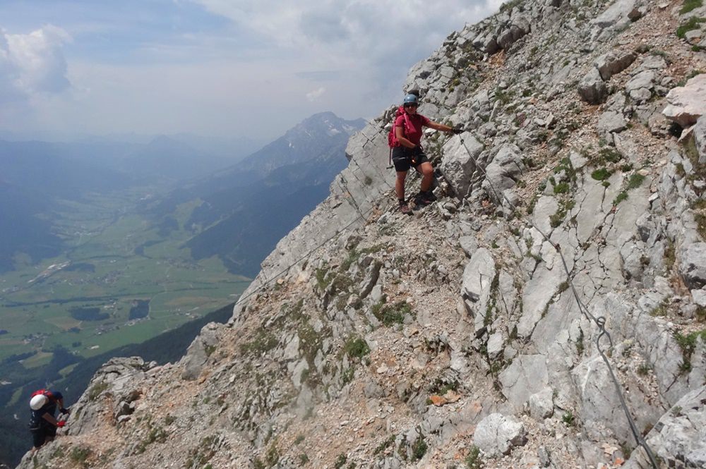 Südwand Klettersteig Persailhorn: klettersteigen mit Aussicht