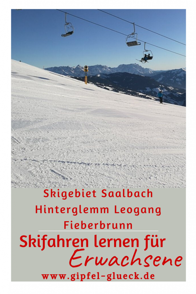 Skifahren für Neulinge im Skigebiet Saalbach in Österreich