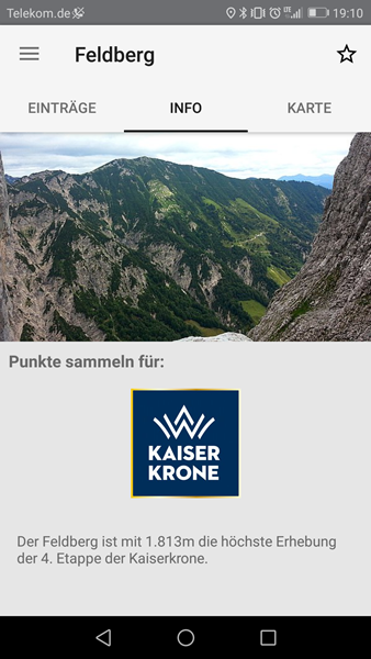 Punkte sammeln für Wandernadeln