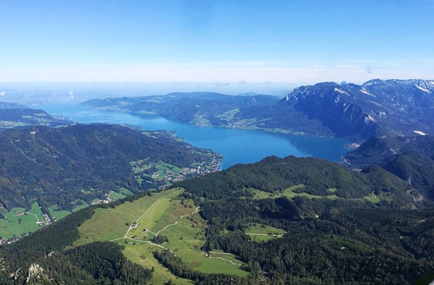 Attersee vom Schafberg im Salzkammergut