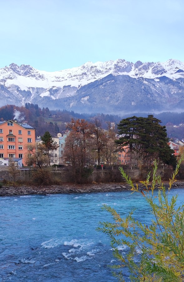 Inn bei Innsbruck mit Nordkette