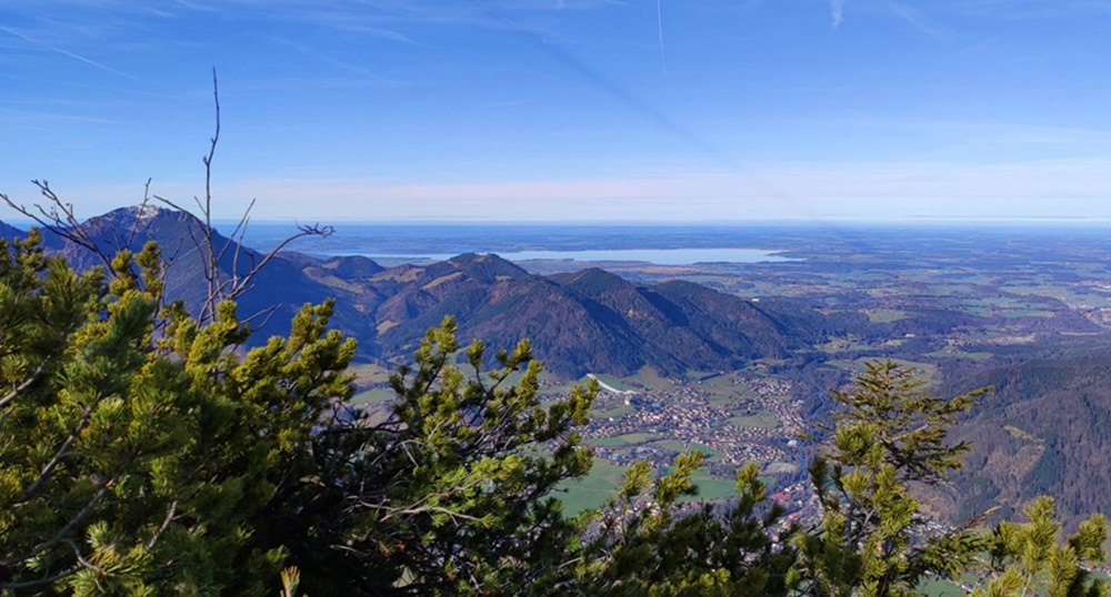 Blick vom Rauschberg zum Chiemsee