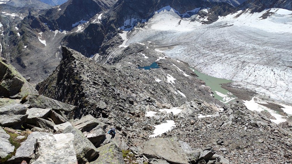 Tiefblicke zum Gletscher