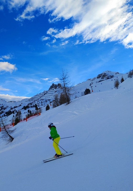 Unterwegs im Skigebiet Schlick2000 im Stubaital