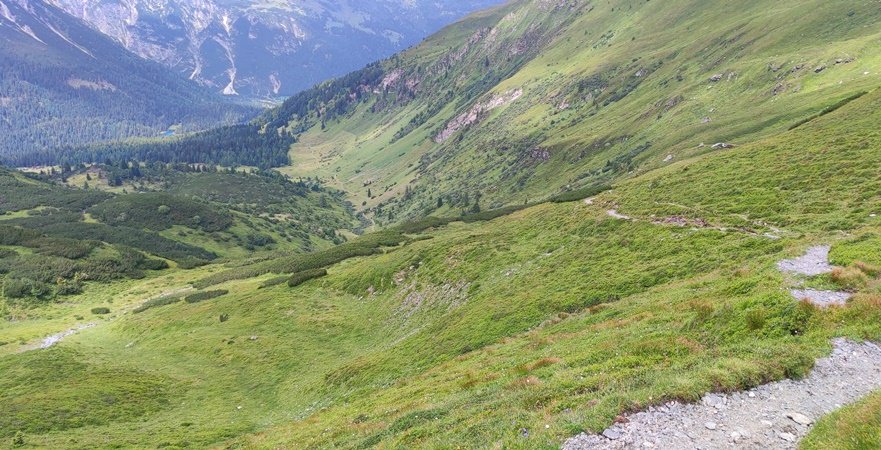 Abstieg zum Obernberger See im Wipptal/ Tirol