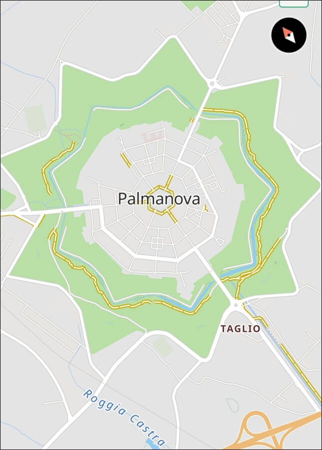 Ein Stern! Grundriss von Palmanova im Friaul/ Italien