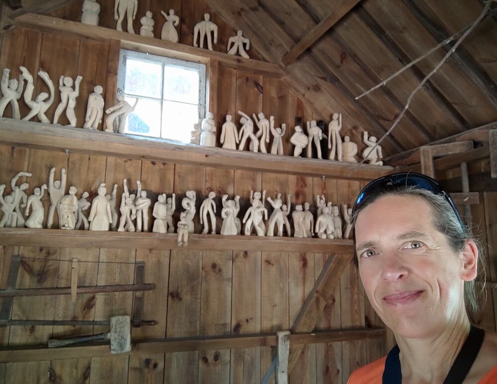 Ein Selfie im Tischlerschuppen von Michel als Lönneberga in Smaland/ Südschweden